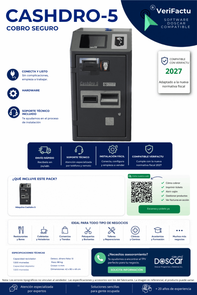 Vista previa de la ficha tecnica de CashDro 5