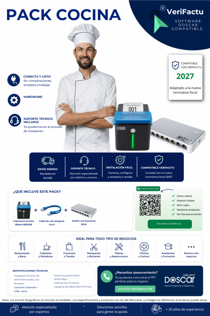 Vista previa de la ficha tecnica de Pack Cocina